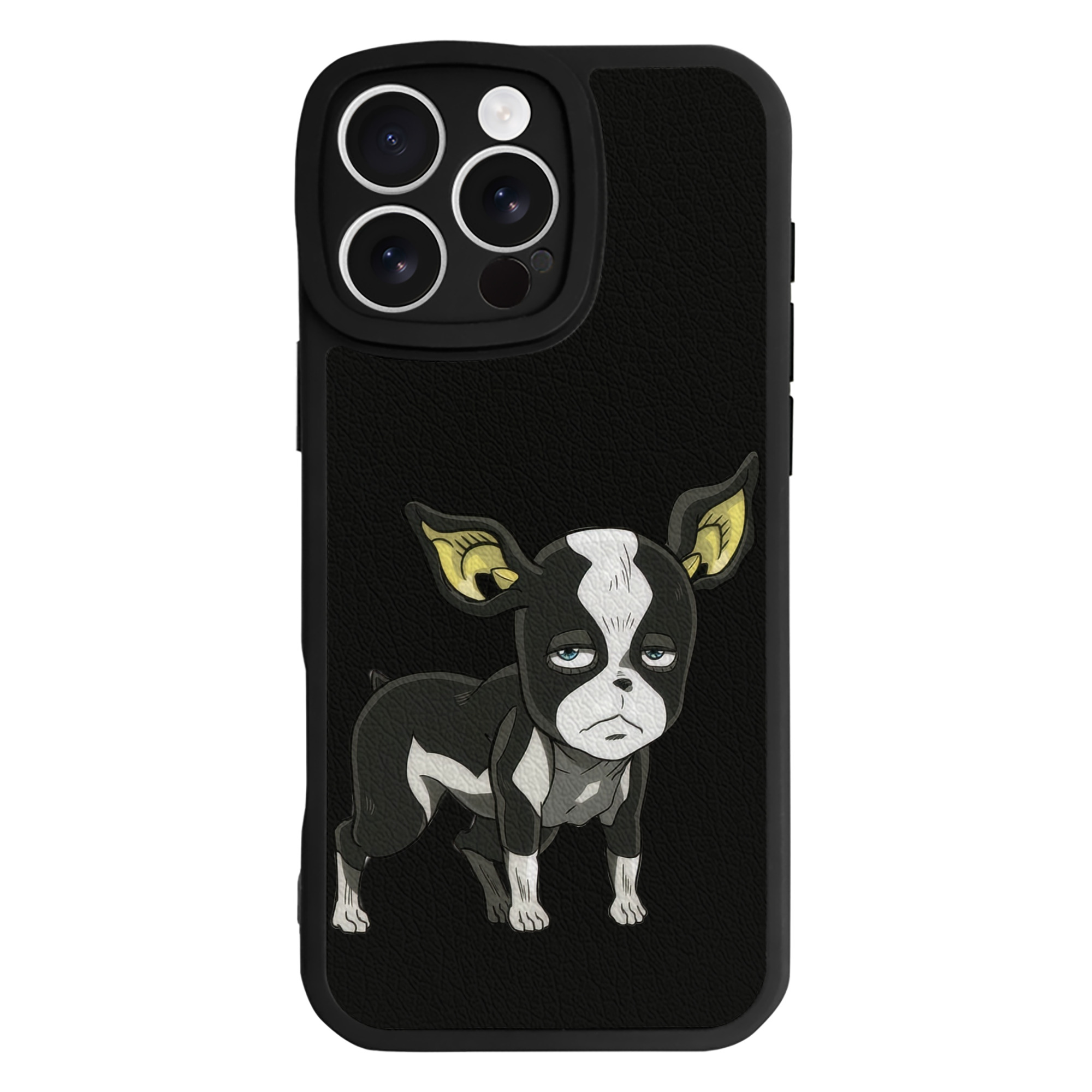 （画像用） ジョジョの奇妙な冒険 イギー JoJo's Bizarre Adventure Iggy 【iPhone 16シリーズ対応】シリコンスマホケース（レザー調） 材質：シリコン